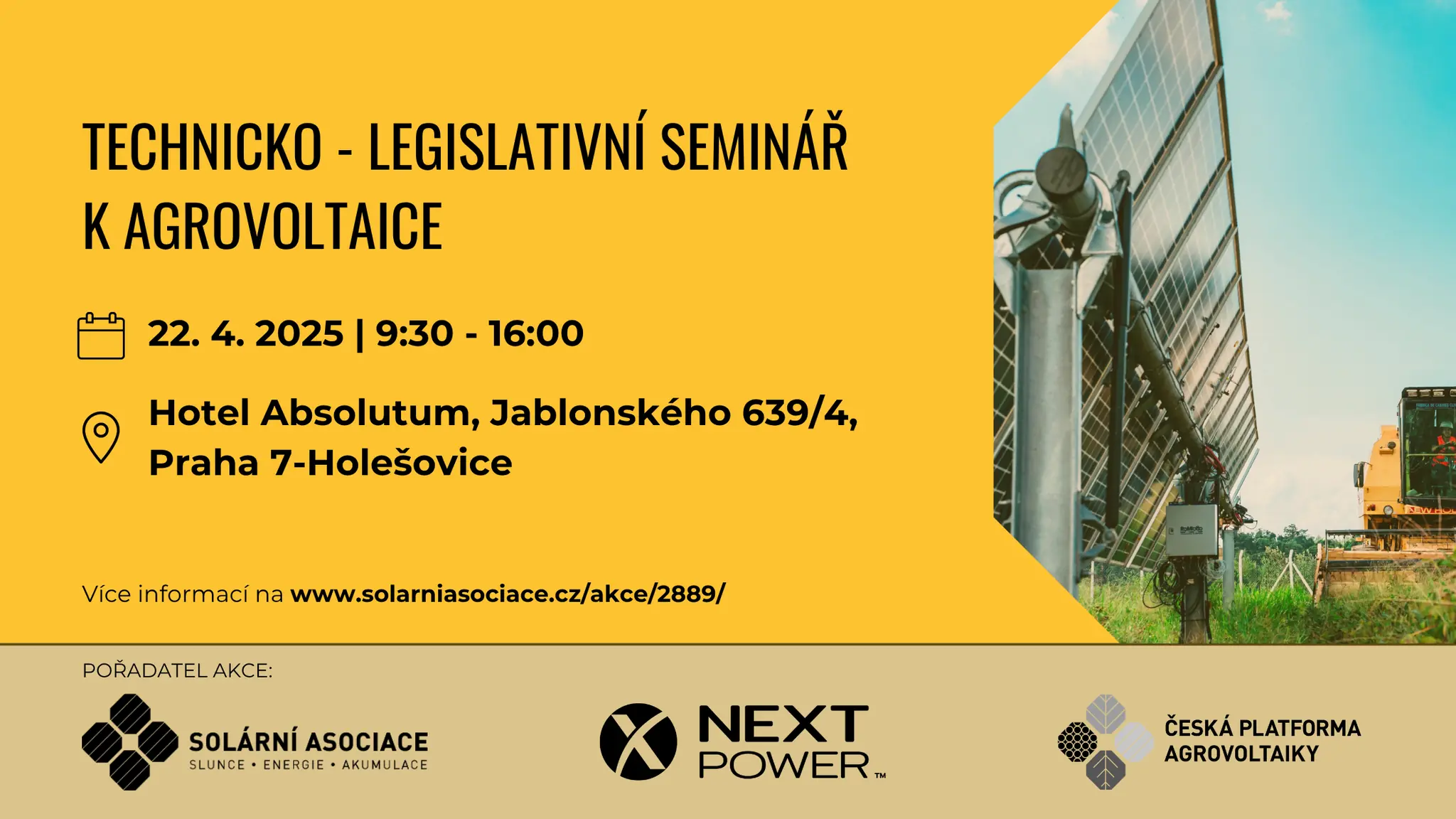 Seminář: Technicko-legislativní seminář k&nbsp;agrovoltaice
